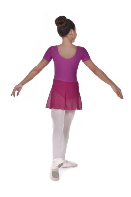 Girls short sleeved leotard with skirt